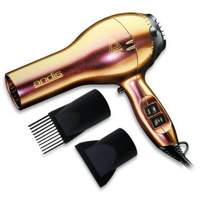 Andis ColorWaves Tourmaline Ionic Hair Dryer Model No. 80395 - Gold