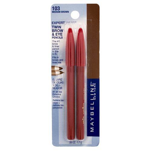 Maybelline ExpertWear Twin Brow Eye Pencils 103 Medium Brown
