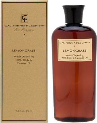 California Fleurish Lemongrass 242ml/8.2oz Bath, Body Massage Oil