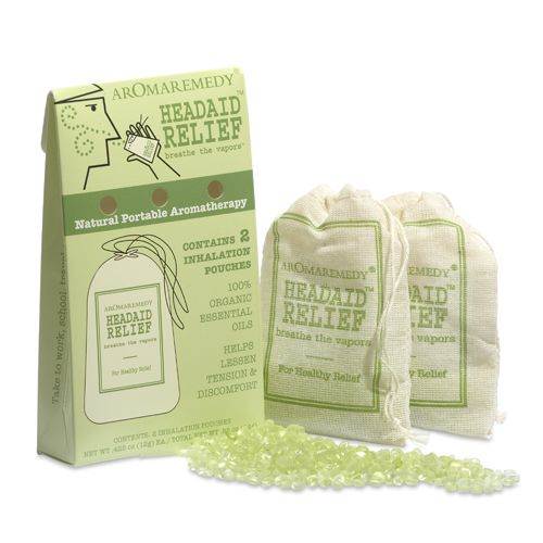 Aromaremedy Headaid Relief Aromatherapy - 2 Pack Inhalation Pouch