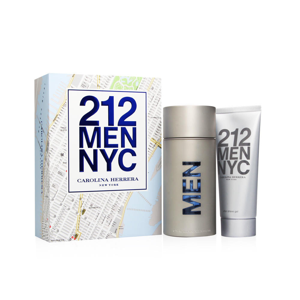 Carolina Herrera 212 2pcs 3.4 EDT spr, 3.4 after shave Gel (travel set) (men) (8411061793817)