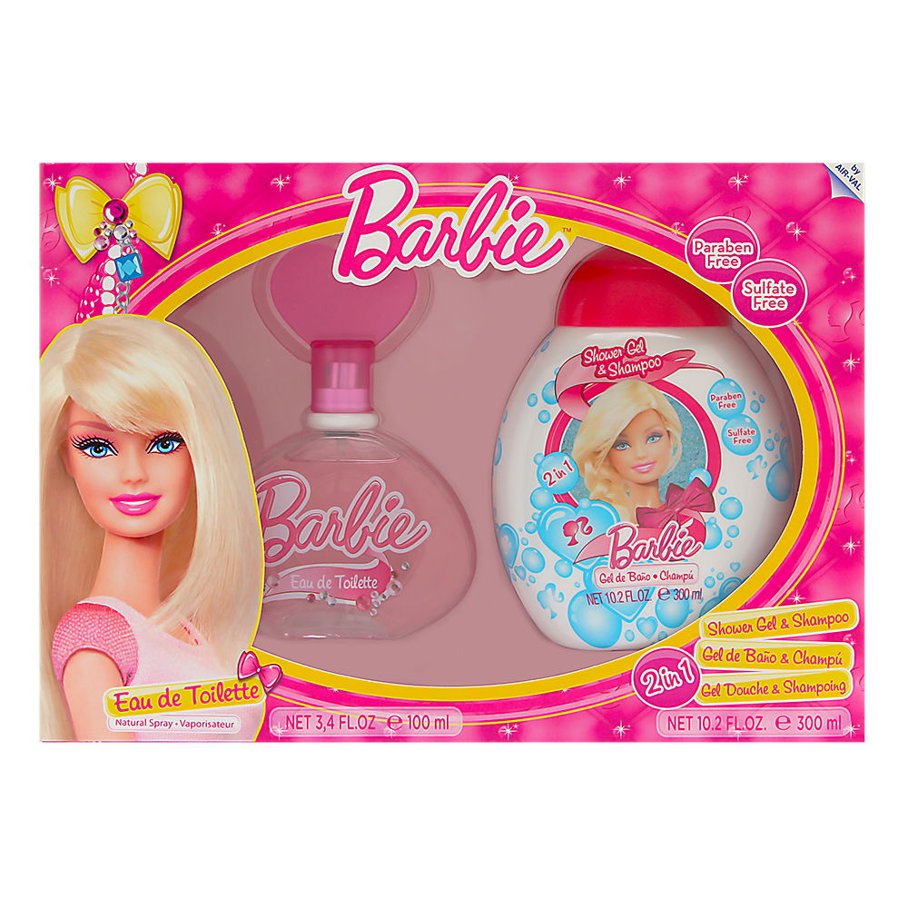 Air-Val International, S.A. Barbie Fragrance for Girls 3.4oz EDT Spray Shower Gel Gift Set