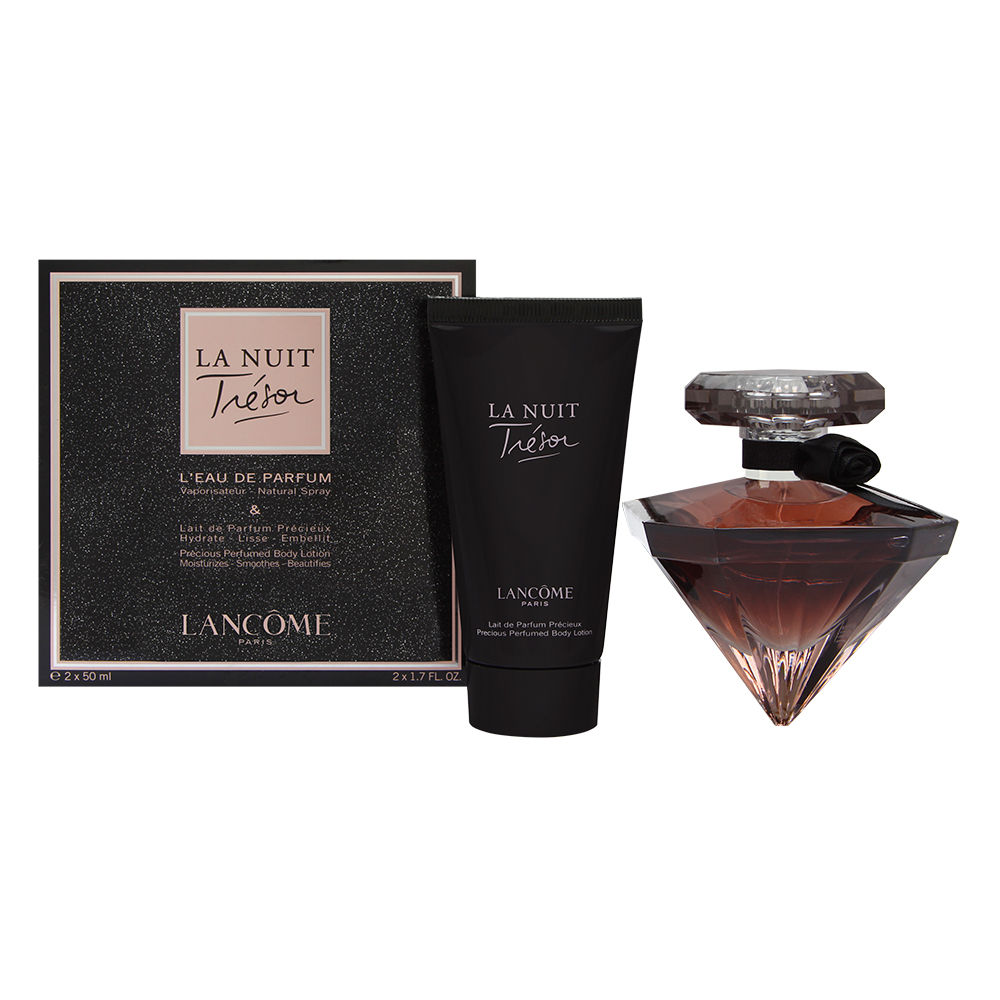 L'Oreal Tresor La Nuit by Lancome for Women 1.7oz EDP Spray Body Lotion Gift Set