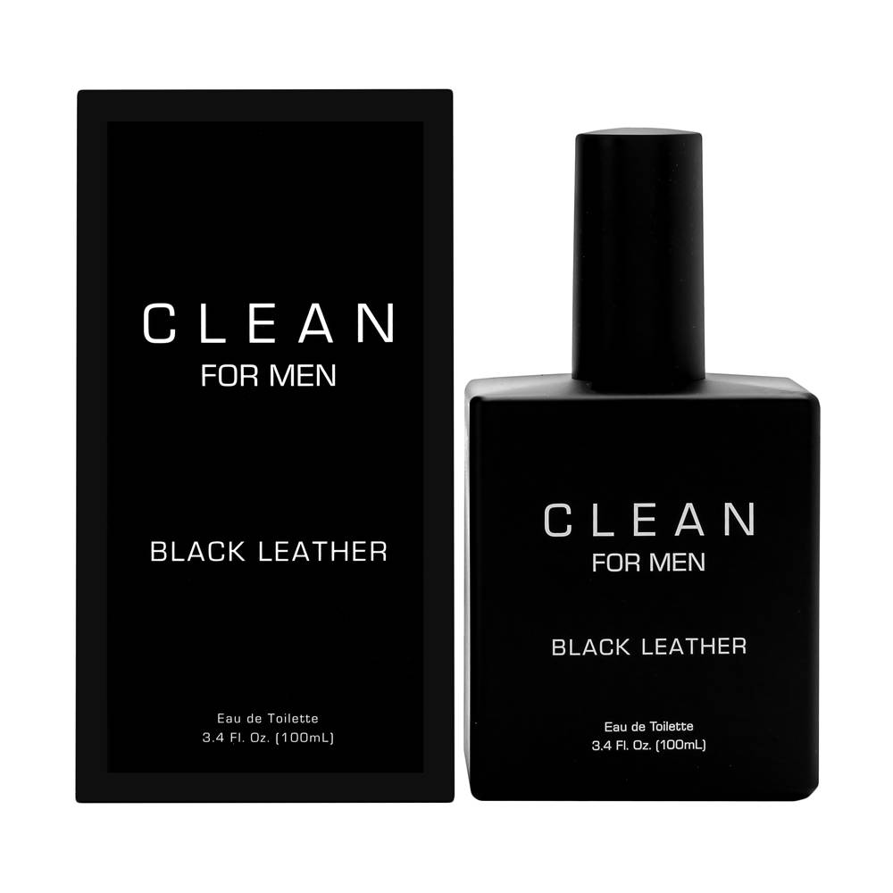 Clean for Men Black Leather 3.4oz EDT Spray
